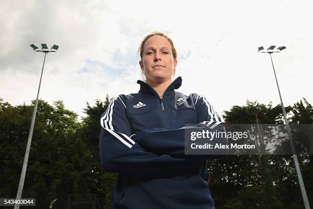 Crista Cullen of Team GB during the Announcement of Hockey Athletes Named in Team GB for the Rio 2016 Olympic Games at the Bisham Abbey National...