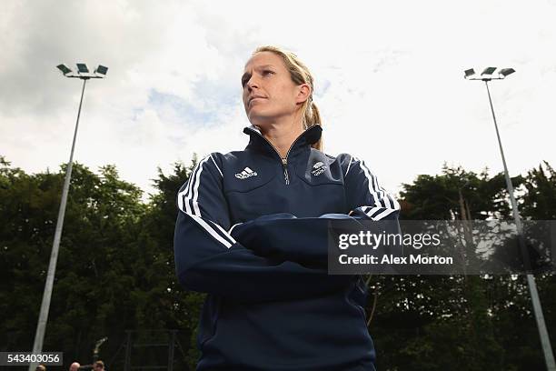 Crista Cullen of Team GB during the Announcement of Hockey Athletes Named in Team GB for the Rio 2016 Olympic Games at the Bisham Abbey National...