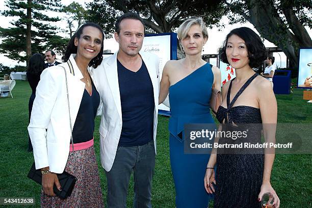 Karine Silla, Vincent Perez, Melita Toscan du Plantier and Fleur Pellerin attend Fred Jeweler Celebrates 80 Years of Creation at Hotel Cap Estel in...