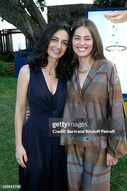 President of Fred, Rachel Marouani and Marie-Ange Casta attend Fred Jeweler Celebrates 80 Years of Creation at Hotel Cap Estel in Eze, France on June...