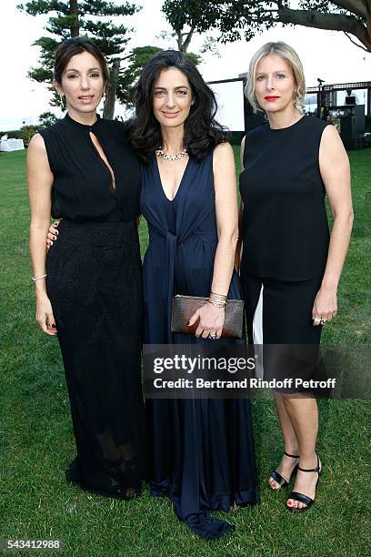 Aure Atika, President of Fred, Rachel Marouani and Karin Viard attend Fred Jeweler Celebrates 80 Years of Creation at Hotel Cap Estel in Eze, France...