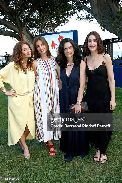 Aurelie Saada, Sonia Sieff, President of Fred, Rachel Marouani and Victoria Olloqui attend Fred Jeweler Celebrates 80 Years of Creation at Hotel Cap...