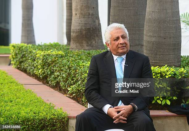 Chairman and Managing Director of Hindustan Construction Company of India - Ajit Gulabchand poses WEF Summit during an exclusive interview on...