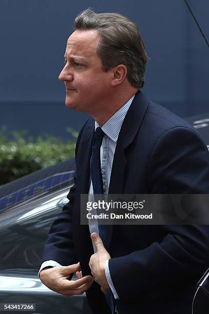 British Prime Minister David Cameron attends a European Council Meeting at the Council of the European Union on June 28, 2016 in Brussels, Belgium....