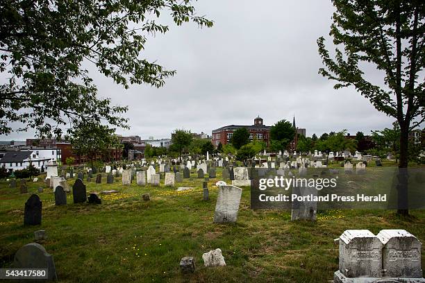 Eastern Cemetery became a "safe haven" for Portland residents during the Great Fire of 1866.