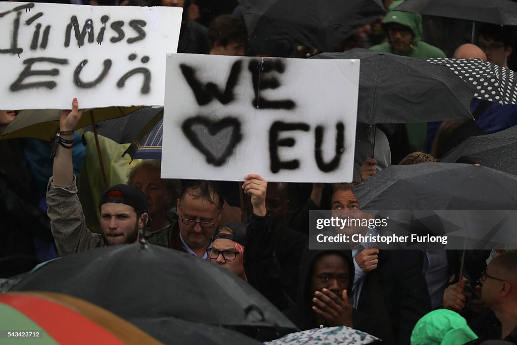 Protestors Attend Anti-Brexit Rallys Across The UK