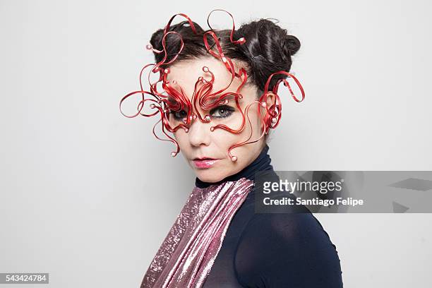 Bjork attends the 'Making of Bjork Digital' at the National Museum of Emerging Science on June 28, 2016 in Tokyo, Japan. In the event Bjork delivered...