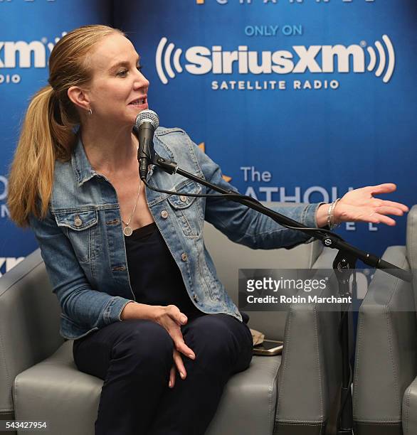Jeannie Gaffigan visits SiriusXM Townhall at SiriusXM Studio on June 28, 2016 in New York City.