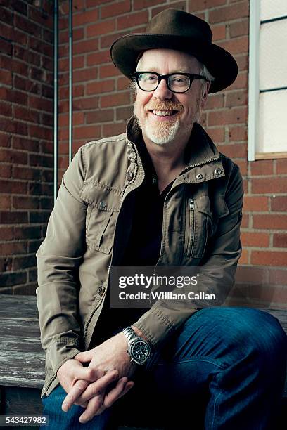 American industrial design and special effects designer/fabricator, actor, educator, and television personality Adam Savage is photographed for The...