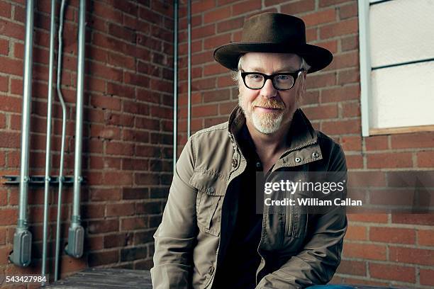 American industrial design and special effects designer/fabricator, actor, educator, and television personality Adam Savage is photographed for The...