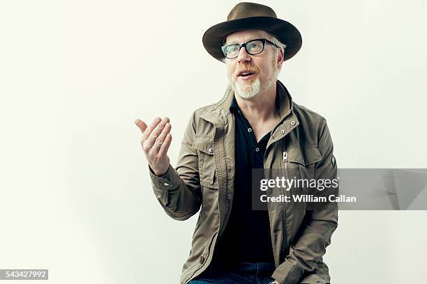 American industrial design and special effects designer/fabricator, actor, educator, and television personality Adam Savage is photographed for The...