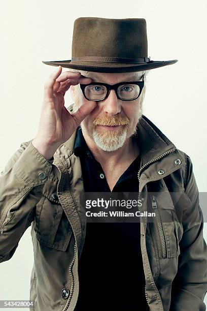 American industrial design and special effects designer/fabricator, actor, educator, and television personality Adam Savage is photographed for The...