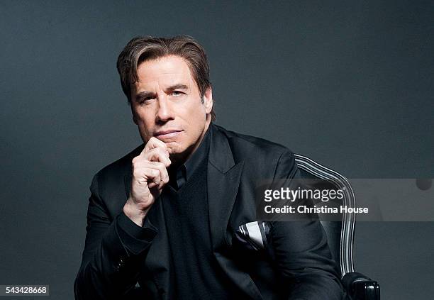 Actor John Travolta of 'The People vs OJ Simpson' is photographed for Los Angeles Times on April 4, 2016 in Los Angeles, California. CREDIT MUST...