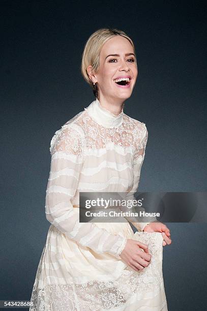Actress Sarah Paulson of 'The People vs OJ Simpson' is photographed for Los Angeles Times on April 4, 2016 in Los Angeles, California. CREDIT MUST...