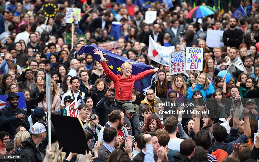 Protestors Attend Anti-Brexit Rallys Across The UK