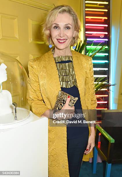 Allegra Hicks attends a drinks reception and dinner in celebration of the Sabine Getty Showroom in Berkeley Square on June 28, 2016 in London,...