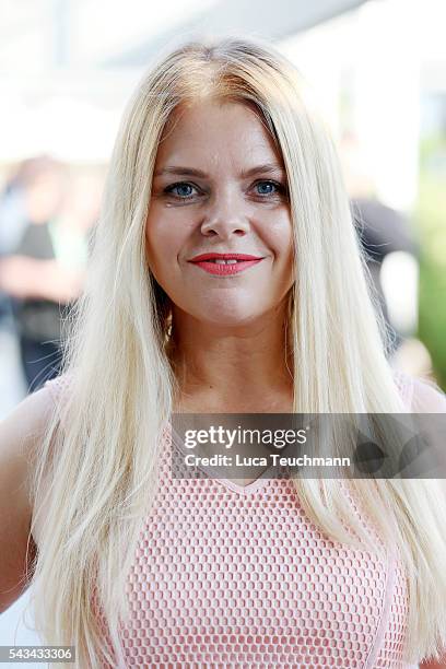 Anne Sophie Briest attends the Riani show during the Mercedes-Benz Fashion Week Berlin Spring/Summer 2017 at Erika Hess Eisstadion on June 28, 2016...