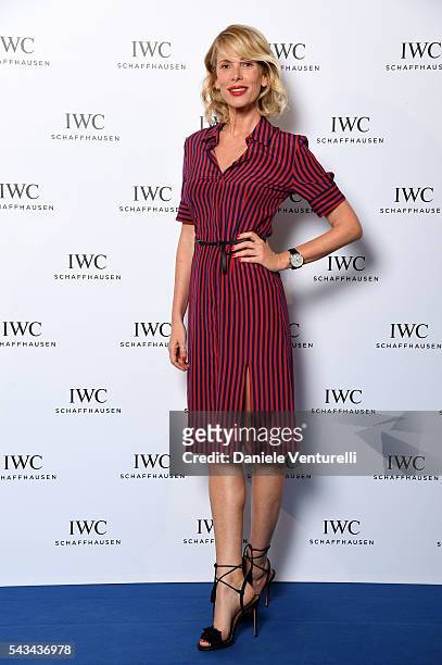 Alessia Marcuzzi attends IWC Boutique Opening Dinner on June 28, 2016 in Milan, Italy.