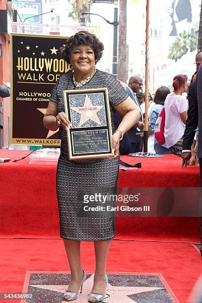 Gospel Recording Artist Shirley Caesar is honored with a Star On The Hollywood Walk Of Fame on June 28, 2016 in Hollywood, California.