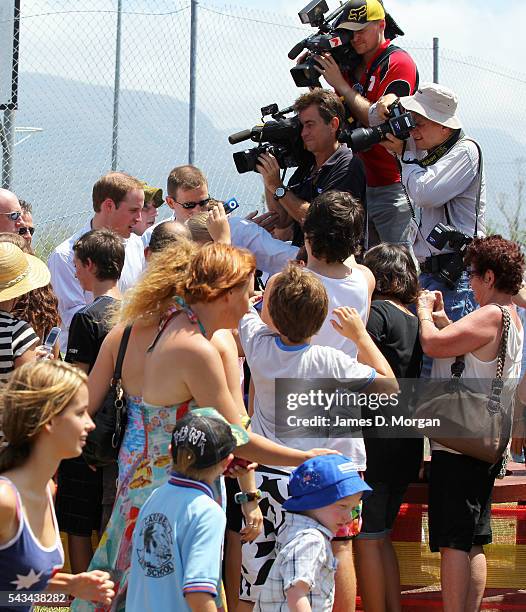 Prince William visiting the people of Cardwell, Queensland, Australia after their area was hit by Cyclone Yasi in February 2011 on March 19, 2011 in...