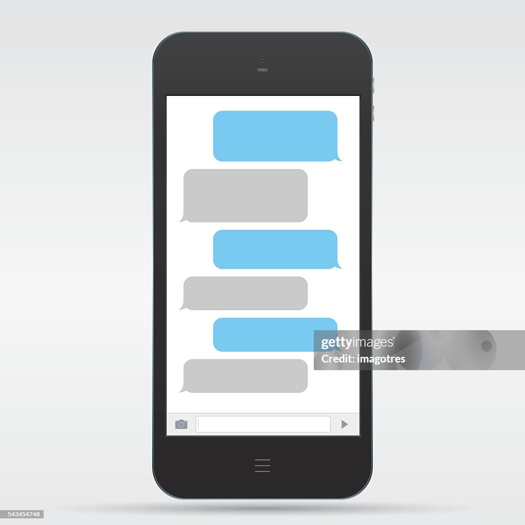 Smartphone With Text Messaging High-Res Vector Graphic - Getty Images