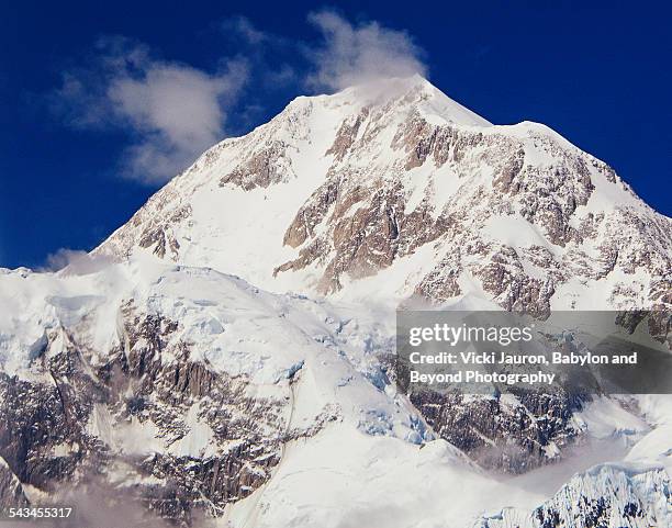 close up view of alaska's mount mckinley - mt mckinley stock pictures, royalty-free photos & images