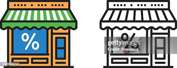 store icon - shop window stock illustrations