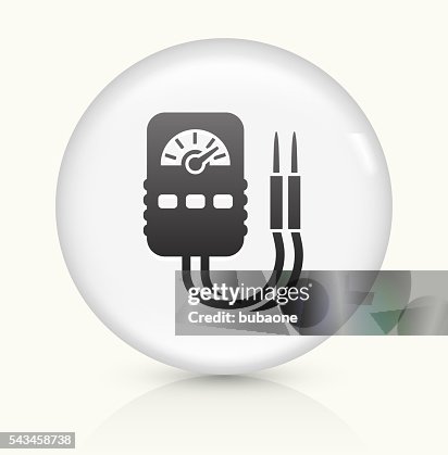 Ammeter icon on white round vector button Ammeter icon on white round vector button