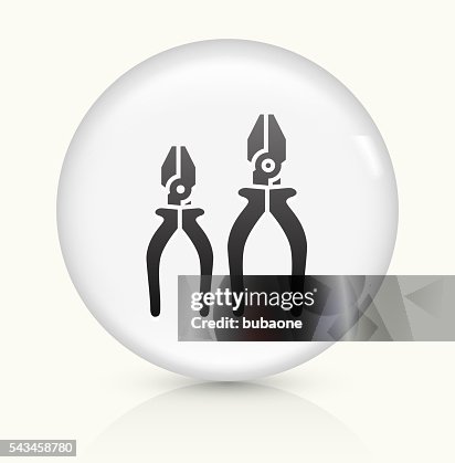 Clippers icon on white round vector button Clippers icon on white round vector button