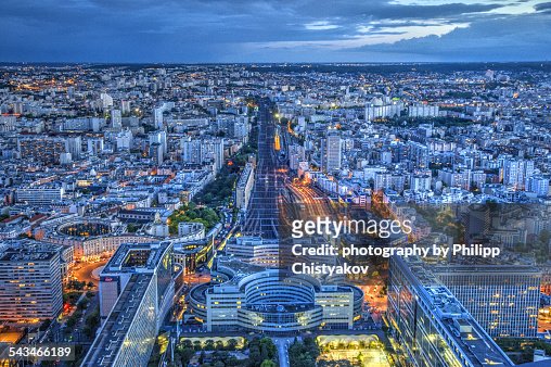 Gare Montparnasse evening view