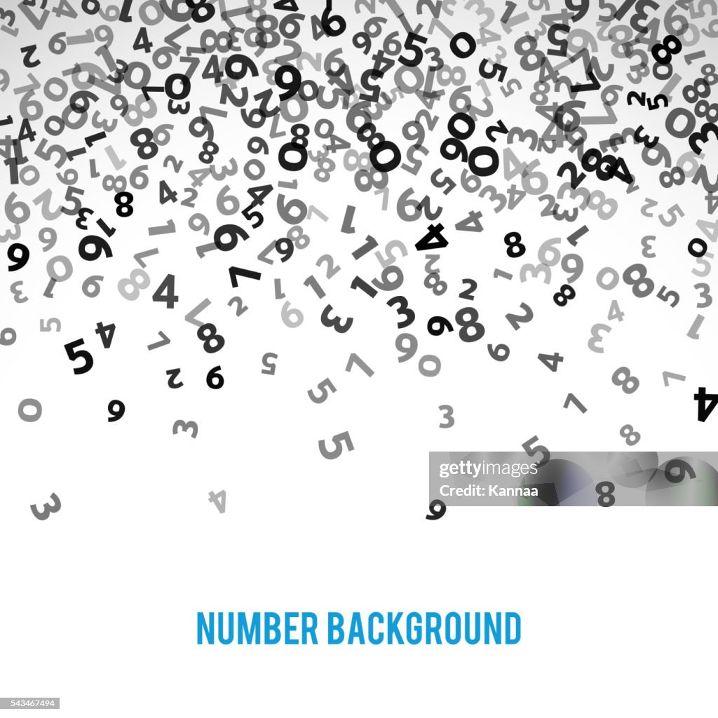 Abstract Math Number Background Vector Illustration High-Res Vector ...