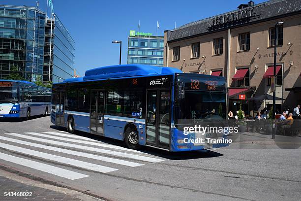 man lion's city cng bus on the street - natural gas bus stock pictures, royalty-free photos & images