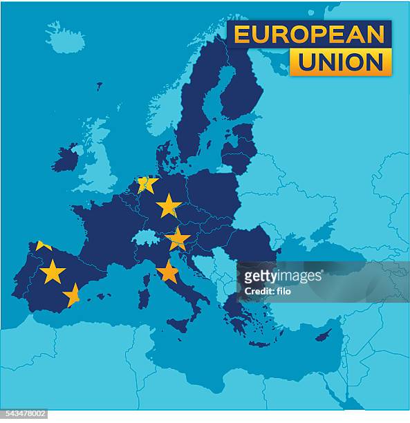 european union map - brexit 幅插畫檔、美工圖案、卡通及圖標