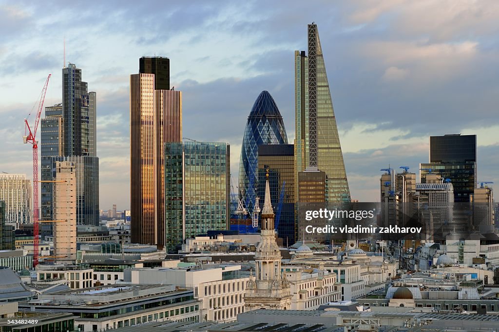 City of London brand new skyline 2014