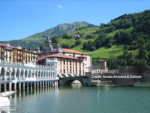 tipical view of tolosa in basque country - guipuzco provincie stockfoto's en -beelden