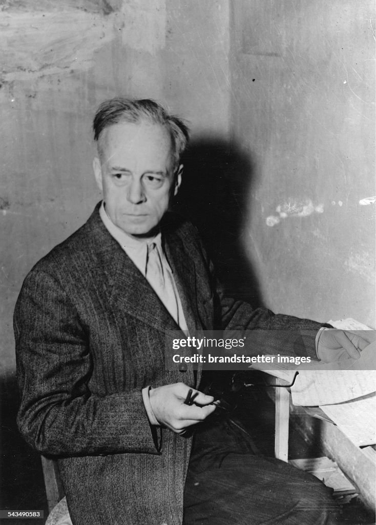 Joachim Von Ribbentrop In His Cell In Nuremberg
