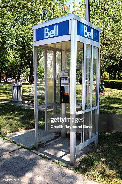 Bell Telephone Booth in downtown Windsor on June 17, 2016 in Windsor, Ontario, Canada.