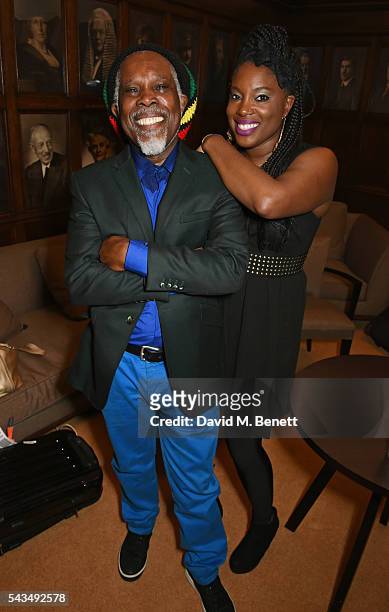 Billy Ocean poses backstage with his daughter Cherie Charles following his performance at the Regent Street Polytechnic 125th Anniversary gala at the...