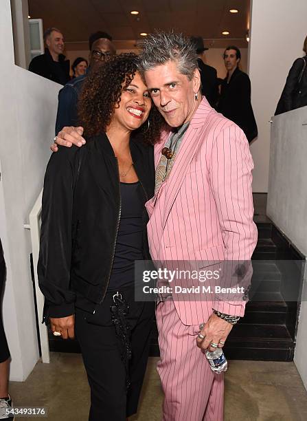 Neneh Cherry and Judy Blame attend a VIP private view of "Judy Blame: Never Again" and "Artistic Difference" at the ICA on June 28, 2016 in London,...