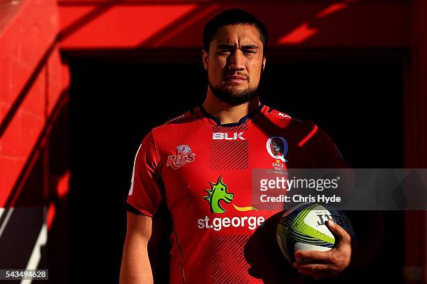 Queensland Reds player Leroy Houston poses for a portrait at Ballymore Stadium on June 29, 2016 in Brisbane, Australia.