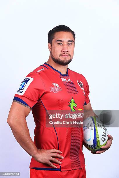 Queensland Reds player Leroy Houston poses for a portrait at Ballymore Stadium on June 29, 2016 in Brisbane, Australia.