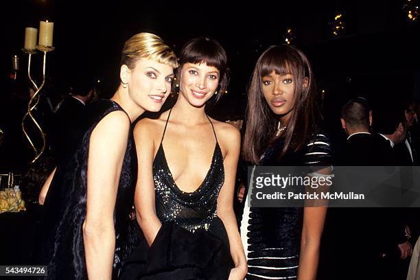 Linda Evangelista, Christy Turlington and Naomi Campbell at the 13th Annual CFDA Awards at the New York State Theater at Lincoln Center on February...