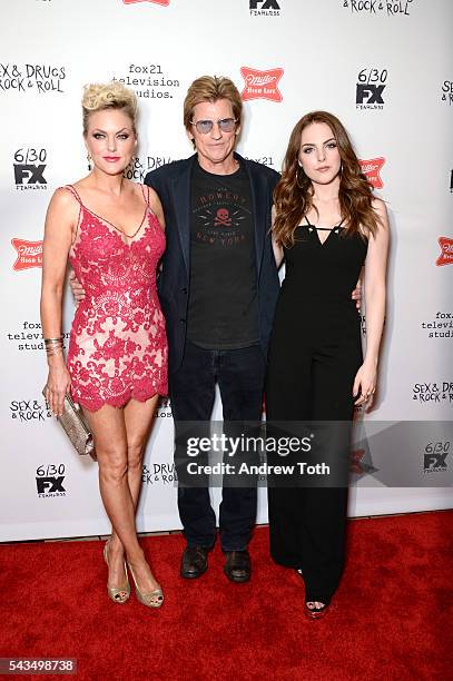 Elizabeth Gillies, Denis Leary and Elaine Hendrix attend the "Sex&Drugs&Rock&Roll" Season 2 Premiere at AMC Loews 34th Street 14 theater on June 28,...