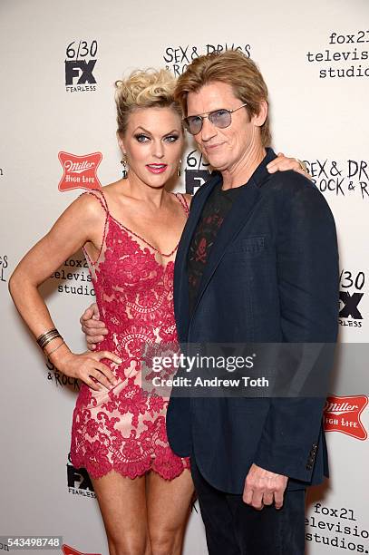 Elaine Hendrix and Denis Leary attend the "Sex&Drugs&Rock&Roll" Season 2 Premiere at AMC Loews 34th Street 14 theater on June 28, 2016 in New York...