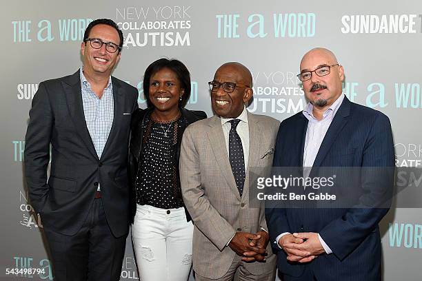 Charlie Collier, Deborah Roberts, Al Roker and Joel Stillerman attend "The A Word" New York Screening at Museum Of Arts And Design on June 28, 2016...