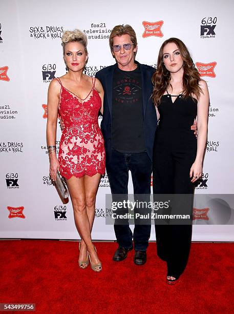 Actors Elaine Hendrix, Denis Leary and Elizabeth Gillies attend "Sex&Drugs&Rock&Roll" Season 2 Premiere at AMC Loews 34th Street 14 theater on June...