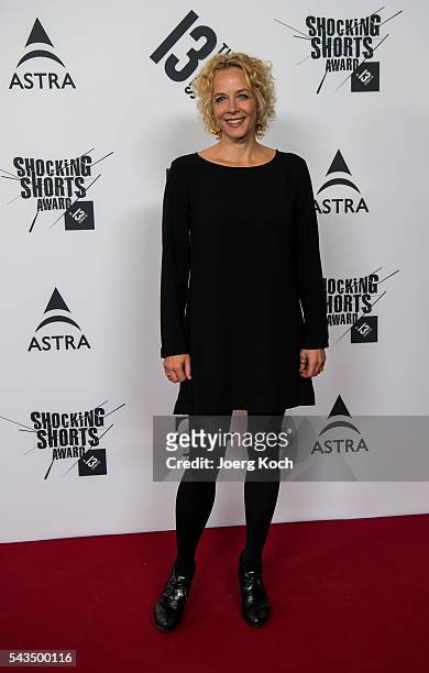 German actress Katja Riemann attends the Shocking Shorts Award 2016 - Munich Film Festival on June 28, 2016 in Munich, Germany.