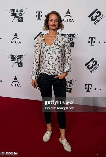 German actress Lara Joy Koerner attends the Shocking Shorts Award 2016 - Munich Film Festival on June 28, 2016 in Munich, Germany.