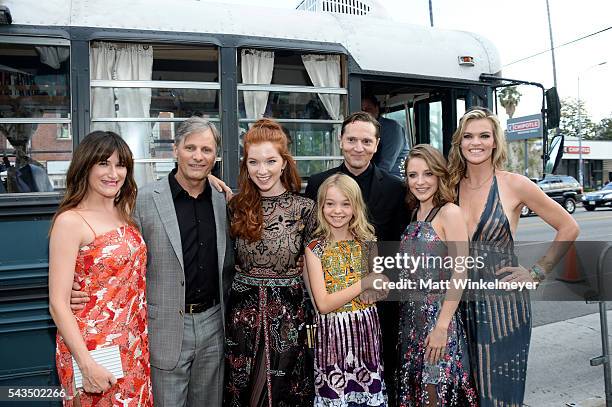 Actors Kathryn Hahn, Viggo Mortensen, Annalise Basso, Shree Crooks, writer/director Matt Ross and actors Samantha Isler and Missi Pyle attend the...