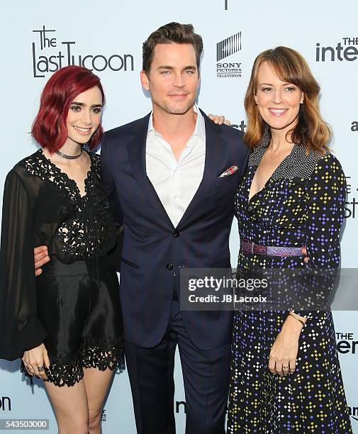 Actress Lily Collins, Matt Bomer and Rosemarie DeWitt attend a Sony Pictures Television Social Soiree featuring Amazon pilots, 'The Last Tycoon' and...